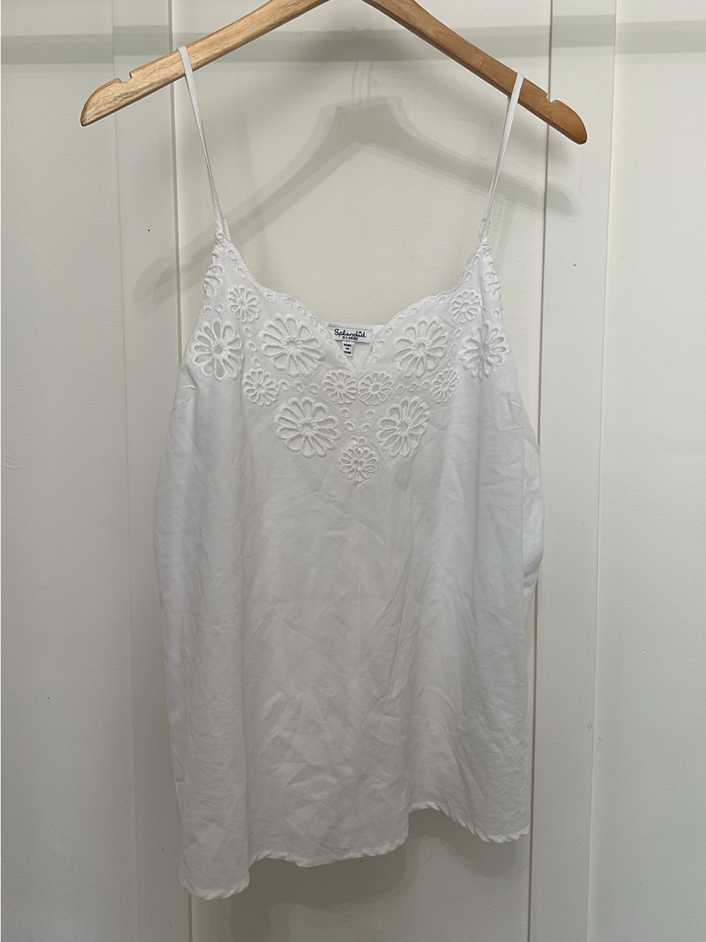 Splendid White Eyelet Floral Camisole